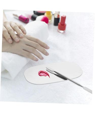 NOLITOY Makeup Palette Set - Stainless Steel Mixing & Nail Art Tool | Pro Cosmetology Kit - 12.6x7.5cm Painting Palette for Flawless Foundation & Makeup Application - Buy Online on SooperMarket.com