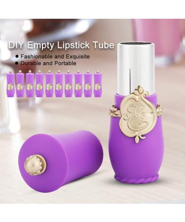 Royal Style Chapstick Container | DIY Lipstick & Lip Balm Tubes - Purple 10 Pcs Edition #4 | International Shipping - Buy Online on SooperMarket.com