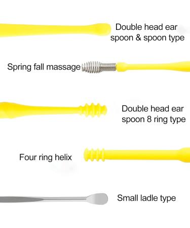Heimeabi Stainless Steel Ear Wax Cleaner Tool Set - Korean Beauty, Black One Size - Buy Online on SooperMarket.com