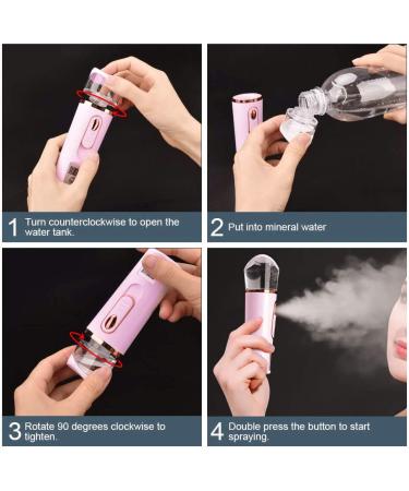 FANTEXY Nano Facial Mister with Skin Analyzer & Moisture Tester - Portable Mini Cool Face Mist Steamer for Eyelash Extensions & Hydration - Buy Online on SooperMarket.com