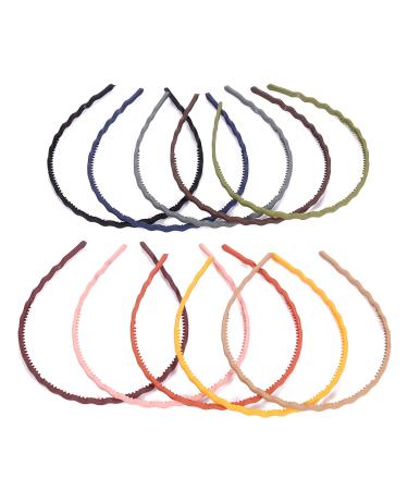 Headbands Hair Band Women Headband Metal Bands Candy Color Wavy Hairband 180 Stretch Fashion Frosted Minimalist for Women's Girls Sports Fashion