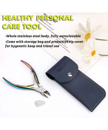 BEZOX Portable Nail Clipper - Surgical Stainless Steel Toenail Clippers for Thick Nails - Rainbow Finish - Buy Online on SooperMarket.com