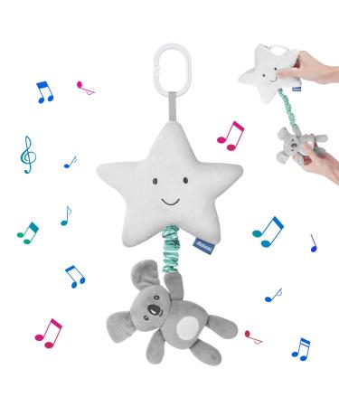 Vicloon baby bed bell toy hanging toys newborn cuddly toy for gripping and playing for babies for babies and toddlers from 0+ months of pentagram play watch