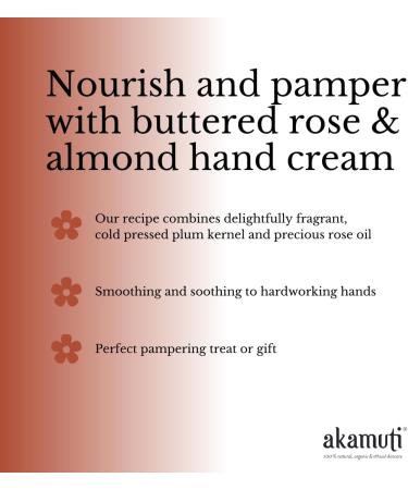 Akamuti Buttered Rose & Almond Hand Cream 50ml - Buy Online on SooperMarket.com