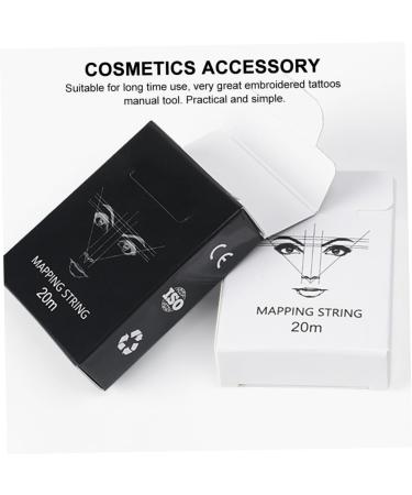 BELLIFFY 1box Eyebrow Drawing Tool Ink Eyebrow Tattoos Ruler Brow Mapping Wire Ruler 6x4.5cm Black - Buy Online on SooperMarket.com