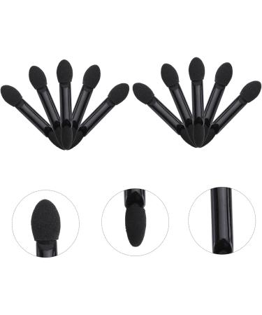 PLAFOPE 10pcs Dual Sided Eye Shadow Brush Eyeshadow Stick Brush Paupi re Sponge Eyeshadow Brush Kit Black - Buy Online on SooperMarket.com