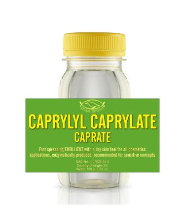 CAPRYLYL CAPRYLATE/CAPRATE - Liquid - Cosmetic Grade - Emollient - for Homemade Sensative Skin Body Face Baby Care - 3.52 Oz