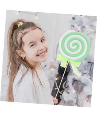 OFFSCH Lollipop Props Xmas Party Prop Decorative Lollipop Model Scene Decorative Props Christmas Decor Candy Prop Hawaiian Christmas Ornaments Wedding Photo Props Small Fake Food Foam Green 60.00X22.00X2.00CM - Buy Online on SooperMarket.com