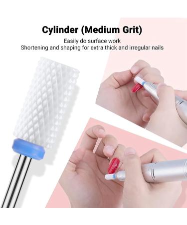 MELODYSUSIE Ceramic Nail Drill Bits Set - Professional 3/32 Safety Bits for Acrylic and Gel Nails - Cuticle Removal Tools - 4pcs - Buy Online on SooperMarket.com