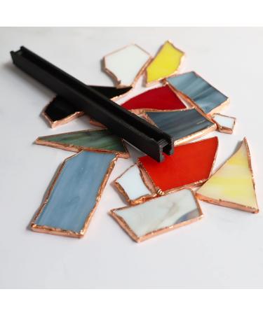PIAOLGYI Stained Glass Copper Foiling Tool Hand Foiler 7/32 Foil Crimper Stained Glass Hand Foiler 7/32 Black(Don't Include Glass)