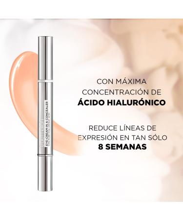 L'Or al Paris Eye Care Concealer with Hyaluronic Acid & Vitamin C - Natural Beige 3-5N (2 ml) for Dark Circles - International Shipping Available - Buy Online on SooperMarket.com