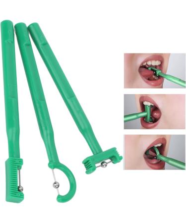 3-Piece Tongue Tip Exercise Set: I-Shaped T-Shaped & C-Shaped Trainers for Enhanced Oral Fitness - Buy Online on SooperMarket.com