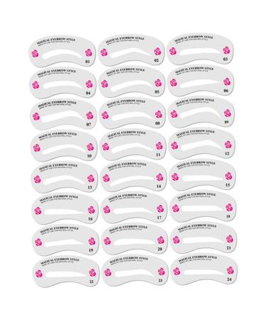 Eyebrow Stencils Kit Brow Shaping Grooming Templat Styling Tool 24PCS eyebrow shaping kit