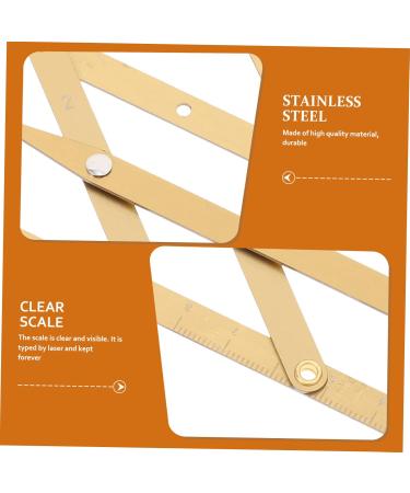 KALLORY 2 Pcs Second Generation Brow Shaping Kit Eyebrow Marker Ruler Eyebrow Drawing Tool Metal 25x5x0.6cmx2pcs Goldenx2pcs - Buy Online on SooperMarket.com