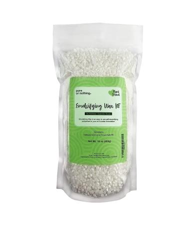 Non-GMO Emulsifying Wax NF Pastilles - 16oz. | 100% Natural Plant Derived | Product of USA | For Lotion  Cream Making & Cosmetic Formulation | Cosmetic Grade