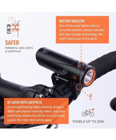 Light & Motion Vis 500 - 500 Lumens for Road & Trail Visibility | SafePulse for Daytime Safety | Lightweight & Reliable Design - Buy Online on SooperMarket.com