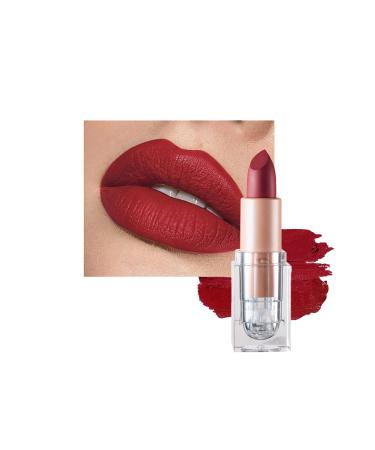 Lipsticks for Women Long Lasting Nude Lipstick Waterproof Moisturizer Pink Lipstick Non Stick Cup Velvet Lipstick Not Fade Matte Lip Gloss Makeup Gift labiales mate (#606 The Perfect Red)