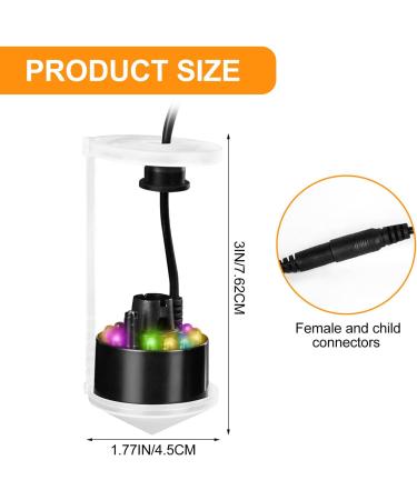 Delamiya Ultrasound Nebulizer | 12 LED Color-Changing Mist Maker for Fountains & Ponds - Premium Water Fogger with Removable Spray Protection - Buy Online on SooperMarket.com