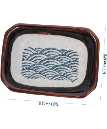 Zerodeko Plates 2pcs Sea Ripple Seasoning Dish Soybean Vintage Ceramics Ceramic Sauce Dish - Buy Online on SooperMarket.com