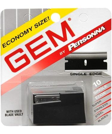 Personna Gem Stainless Steel Single Edge Razor Blades 10 Ea (2 Pack) - Buy Online on SooperMarket.com
