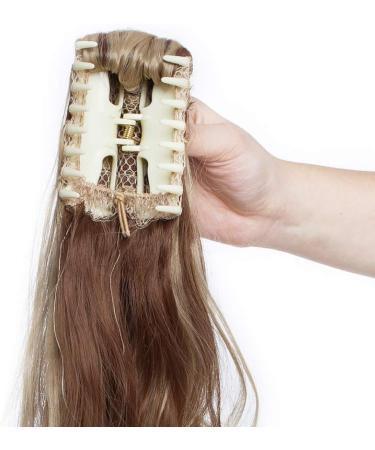 Silk-co Long Wavy Curly Claw on Ponytail Extensions Synthetic Clip in Hairpiece Pony Tail Extension 24 inch Light Brown&Blond Heat-Resisting 24inch (Pack of 1) Light Brown/Blond - Buy Online on SooperMarket.com