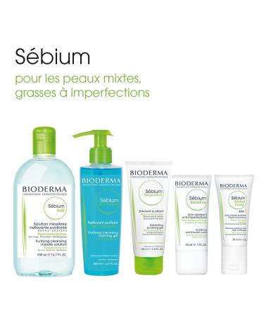 Bioderma Sebium Foam Gel - Gentle Cleanser for Oily & Combination Skin - 2 x 200 ml - Limits Sebum Production - Sensitive Skin Care - Buy Online on SooperMarket.com