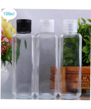 Clear Flip Top Cap Refillable Bottle Transparent Empty Makeup Liquid Cosmetic Container Random 100ml - Buy Online on SooperMarket.com