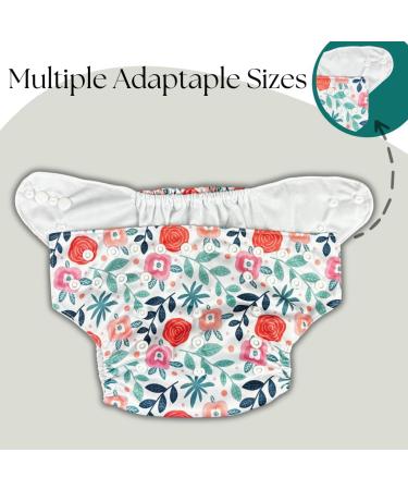 Alimos Swim Nappy & Waterproof Bag Set | Reusable for Babies 0-3 Years | UK Brand | Leaf Design - Buy Online on SooperMarket.com