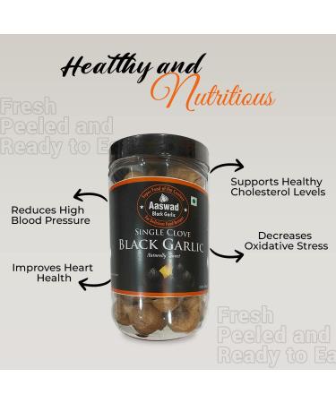 Premium Single Clove Black Garlic 425g / 15oz | Unpeeled Whole Bulbs by Aaswad Impex - Buy Online on SooperMarket.com