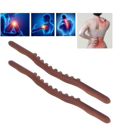 10 Massage Points Gua Sha Tools - 2 Pack Wooden Massage Sticks for Back & Leg Relief | International Shipping - Buy Online on SooperMarket.com