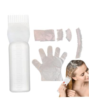 Hair Oil Applicator Bottle 160ml - Hair Dye Kit with Root Comb & Clear Scale for Home & Barber Shop Use - Buy Online on SooperMarket.com
