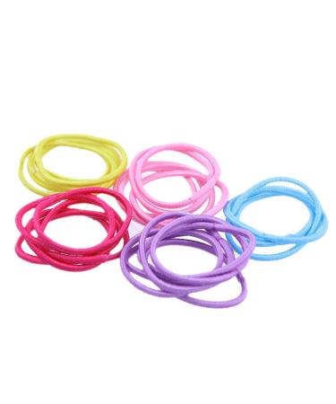Coobbar 100pcs Women Elastic Hair Ties Band Ropes Ponytail Holder - Dark Blue - Buy Online on SooperMarket.com