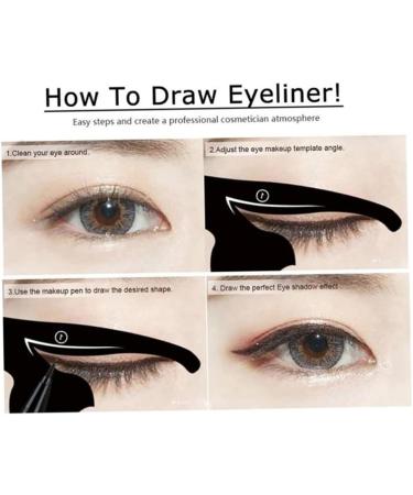 2PCS Cat Eyeliner Template Premium PVC Material Smoky Eyes Makeup Applicators Cat Shaped Eye Liner Guide Stencil Tool For Makeup Beginnereyeliner stencil - Buy Online on SooperMarket.com