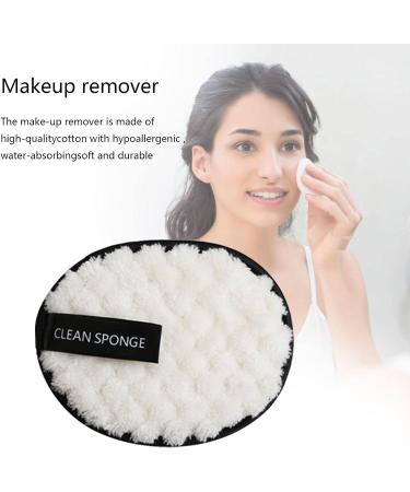 Cotton Makeup Remover Pads Reusable Face Cleansing Pads | Wet and Dry Double Use Makeup Remover Cloths Make-up Products Puff for Women & Men Uwariloy White - Buy Online on SooperMarket.com