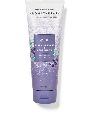 Bath and Body Works Aromatherapy Uplifting Black Currant and Cedarwood Moisturizing Body Cream 8 Ounce Full Size