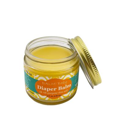 Organic Diaper Rash Cream | Cloth Diaper Balm for Infants & Kids | Natural Vegan Skin Aid | Plastic Free | Made in USA - 2 Fl Oz - Buy Online on SooperMarket.com