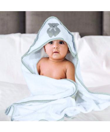 Soft Absorbent Baby Hooded Bath Towel | Newborn Essentials | White 75x78 cm - Pack of 1 - Buy Online on SooperMarket.com