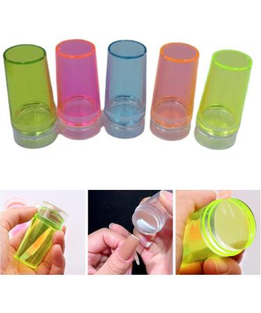 Nail Art Stickers for Women - Fluorescent Blue Silicone Stamp Tool | Party Decor & Manicure Essentials - Buy Online on SooperMarket.com