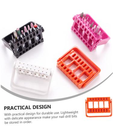 WOONEKY 4pcs 16 Grinding Head Display Stand Vintage Hair Comb Nail Bit Storage Manicure Drill Bits Drill Bit Case Toolbox Nasal Trimmers for Men Drill Bit Organizer Take Away Nail Drill Pp - Buy Online on SooperMarket.com