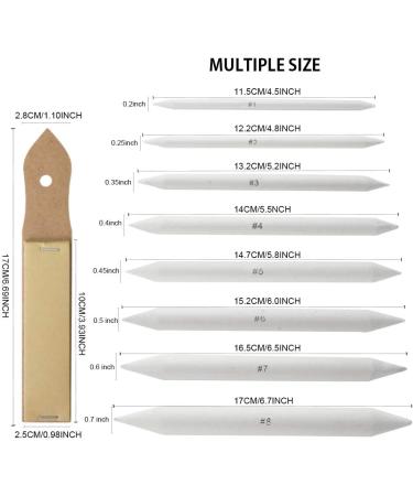 LEOBRO 11-Piece Artist Blending Stump and Tortillion Set with Sandpaper Pencil Sharpener - Ideal for Student Sketch Drawing - Buy Online on SooperMarket.com