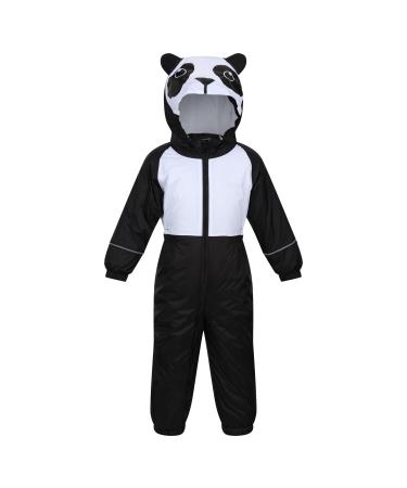 Regatta Children's Mudplay Iii Waterproof and Breathable Insulated Animal All-in-one Suit 2-3 Years Blk or WhiPanda