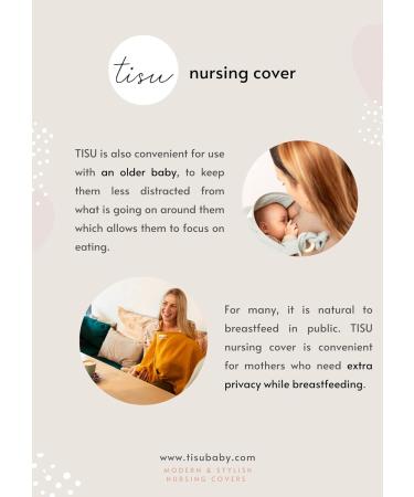 Nursing Cover for Baby Breastfeeding & Pumping | Multi-Use Car Seat Stroller Cover | Organic Muslin Cotton | TISU Mauve Pink - Buy Online on SooperMarket.com