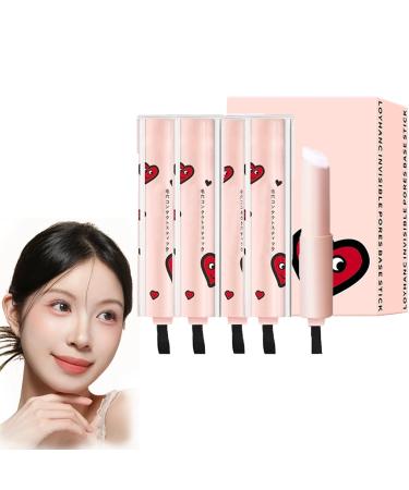 New Magical Pore Eraser Waterproof Face Primer Stick Invisible Pore Primer Stick Statisticalt Face Primer Stick Matte Priming Makeup Blur Stick Hydrating Primer Face Shimmer Stick (5 Pcs)