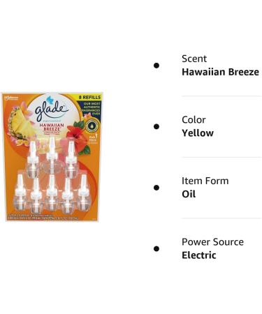 Glade Hawaiian Limited Edition PlugIns Scented Oil Refills - Hawaiian Breeze 8 Ct, 5 Fl Oz - 25% More - Long-Lasting Fragrance - Buy Online on SooperMarket.com