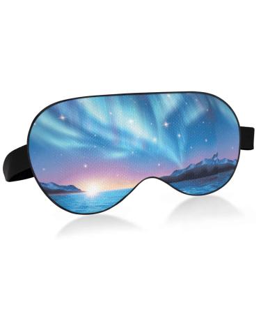 Haskirky Light Blocking Eye Mask Breathable and Adjustable Adult Men and Women Travel on Business Trips Yoga Meditation Light Smooth Comfortable Eye Mask Office Deep Sleep Goodies Sunrise and Stars