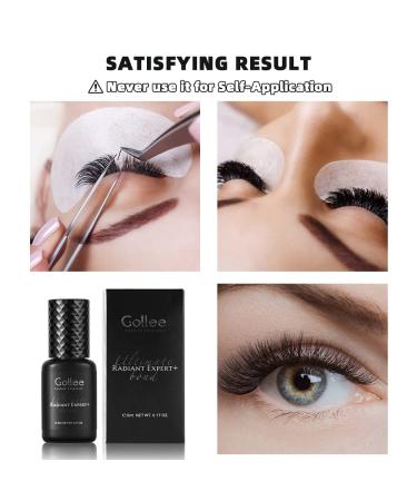 Fast-Drying Eyelash Extension Glue - 0.5 Sec Retention - 8 Week Waterproof Semi-Permanent Black Adhesive - 5ml for Professional Use - Buy Online on SooperMarket.com