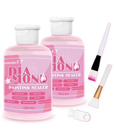 unuaST Diamond Painting Sealer Kit-2-pack 8OZ. Diamond Painting Glue for Diamond Painting Sets Diamond Art Glue is Used to Protect Diamond Paintings. Permanent Sparkle Diamond Art Sealer kit.
