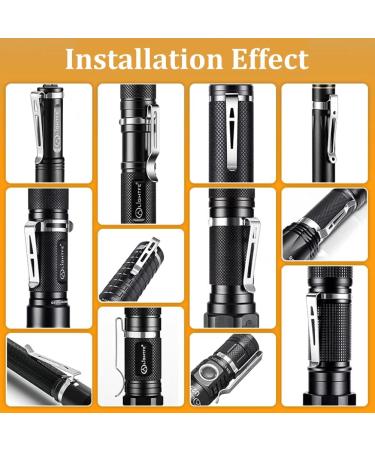 Unicraftale 420 Stainless Steel Flashlight Clip - 18mm Pocket Clip Replacement for Pens & Flashlights - Removable & Durable - Buy Online on SooperMarket.com