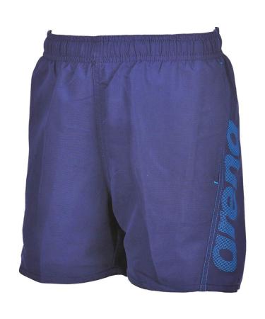 ARENA Boys Swim Shorts Fundamentals Logo Boxer Junior Blue (Navy-turquoise) 140