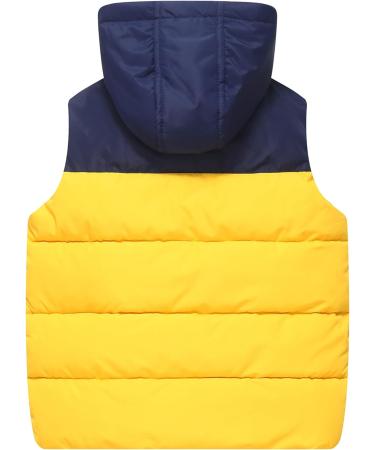 Happy Cherry Kids' Hooded Puffer Vest - Lightweight, Water Resistant Winter Jacket for Boys and Girls, Windproof Down Vest - 3-13 Years (12-13 Years, Yellow) - Buy Online on SooperMarket.com